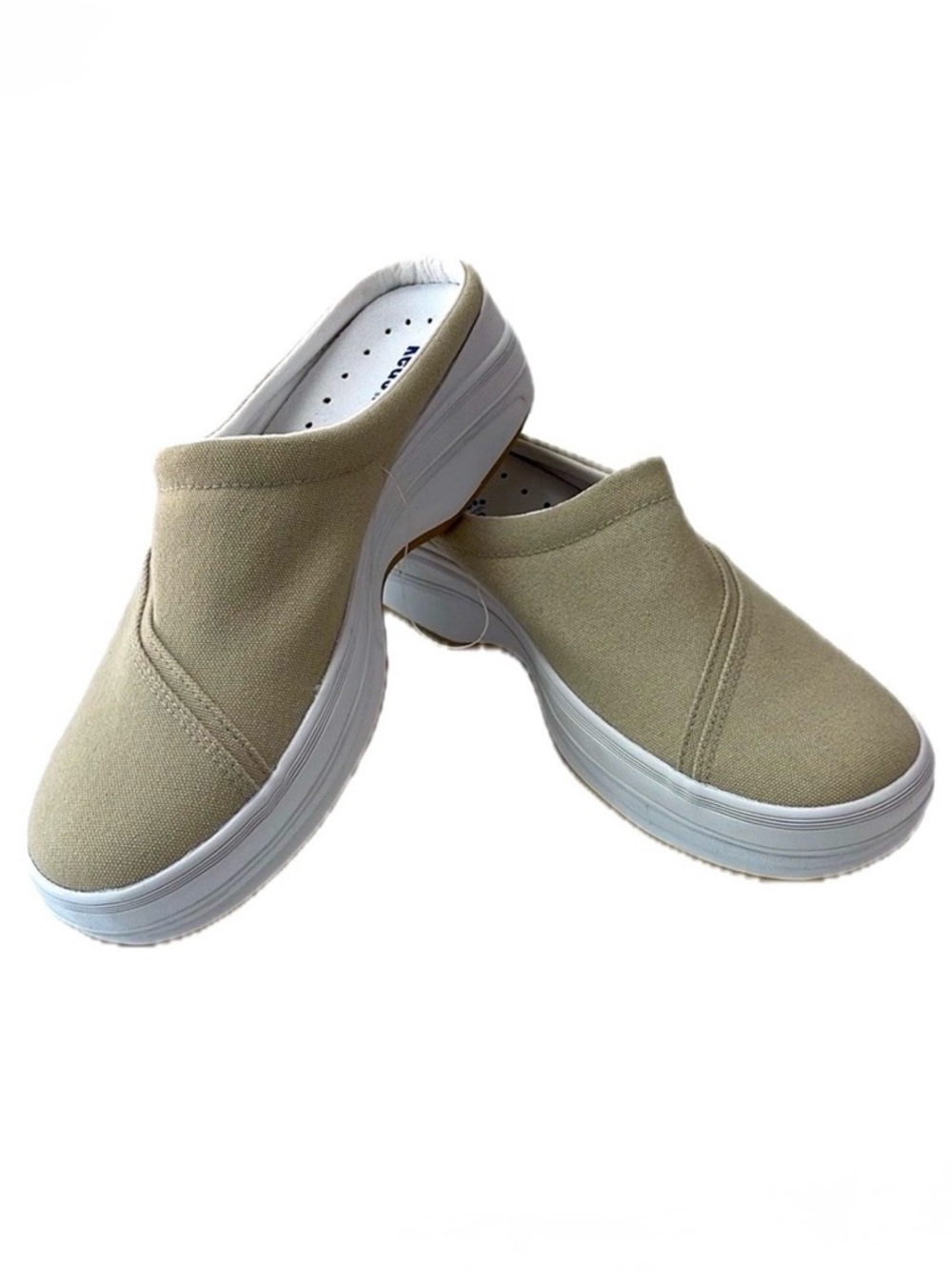 KEDS TAN SLIP-ON MULE SNEAKERS